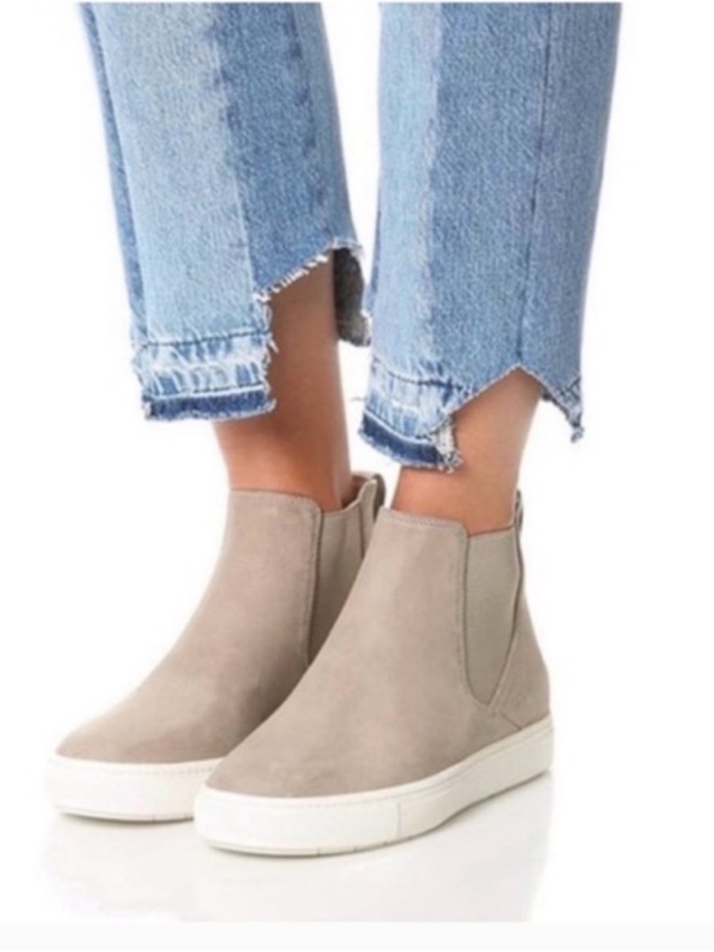 Vince Newlyn Suede High-Top Chelsea Sneaker Boots